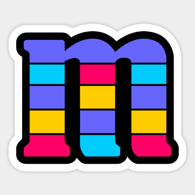 m letter shirt Sticker by lonway